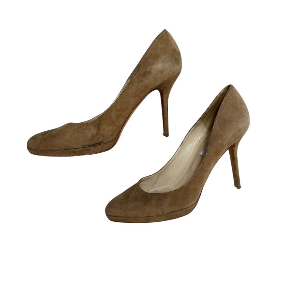 Jimmy Choo Suede Platform Pumps Size 40 Brown Made in Italy – GUC
